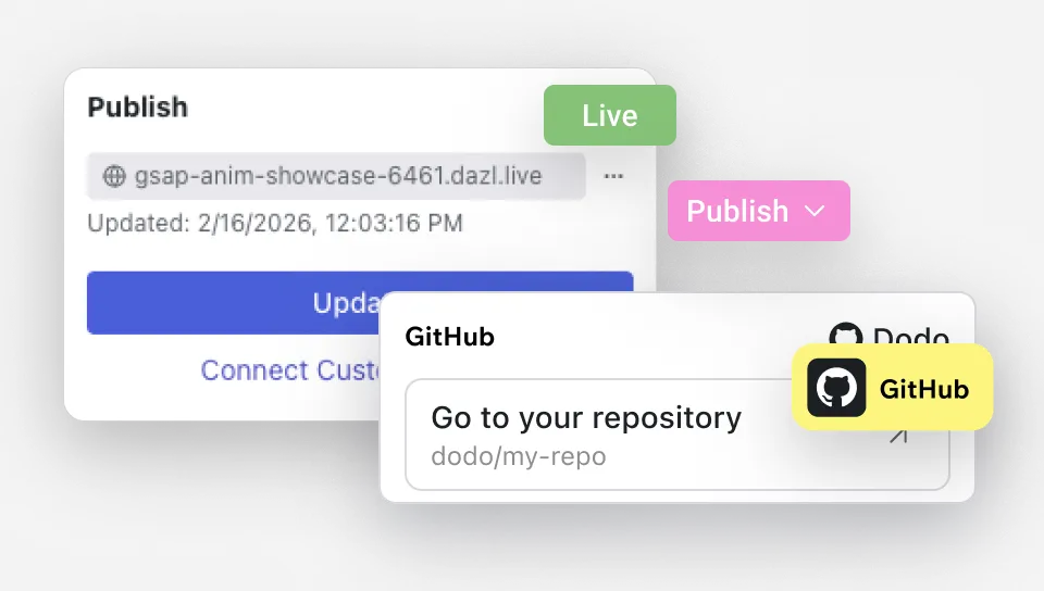 Preview of the application created by Dazl AI