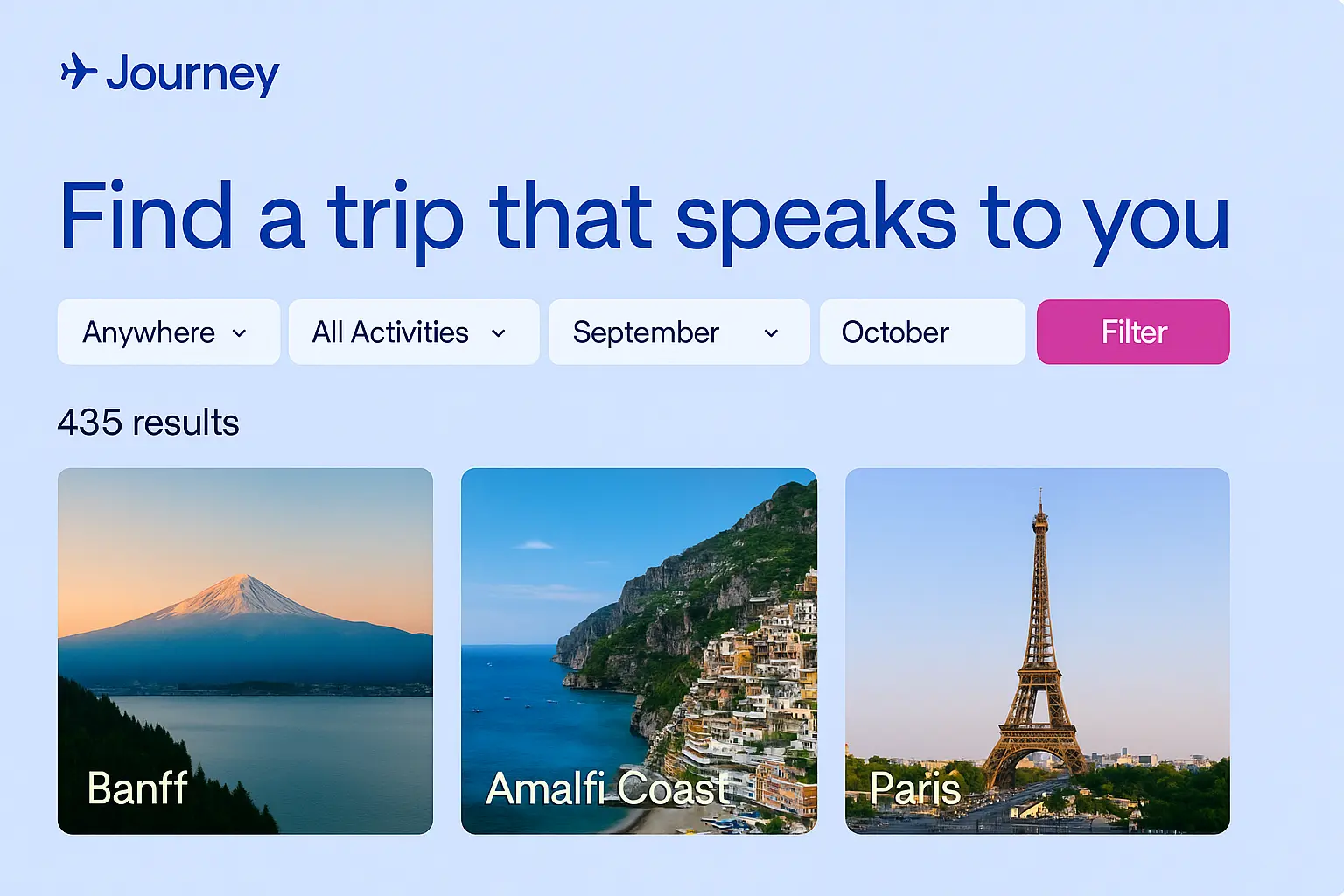 Travel planning app project